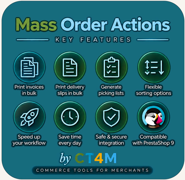 CT4M Mass Order Actions for Prestashop